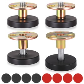 XxinXrong Set of 4 Furniture Feet, Adjustable, 27-40 mm Furniture Feet, Height Adjustable Feet, Sofa Feet for Tables, Cupboard, Feet, Bed Feet, Adjustable Feet, Furniture Feet, with Damping Pads and