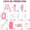 Kit de Pestañas 1x1, Parches, Microbrush, Ventilador, Cepillo 1