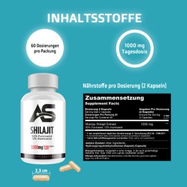 American Supps® Premium Shilajit Original Himalaya High Dose Capsules [120 Capsules] - 1000 mg - 60 Days Supply