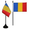 Flaggenfritze Romania Table Flag + Free Sticker