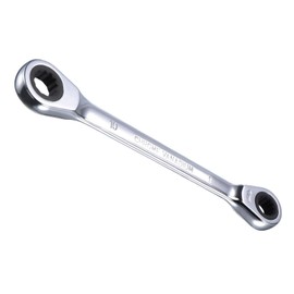CoCud Double Box End Reversible Ratcheting Wrench, Metric 8 by 10mm Box End Size 72-Teeth, Cr-V Ratchet Spanner - (Applications: for Repairs)