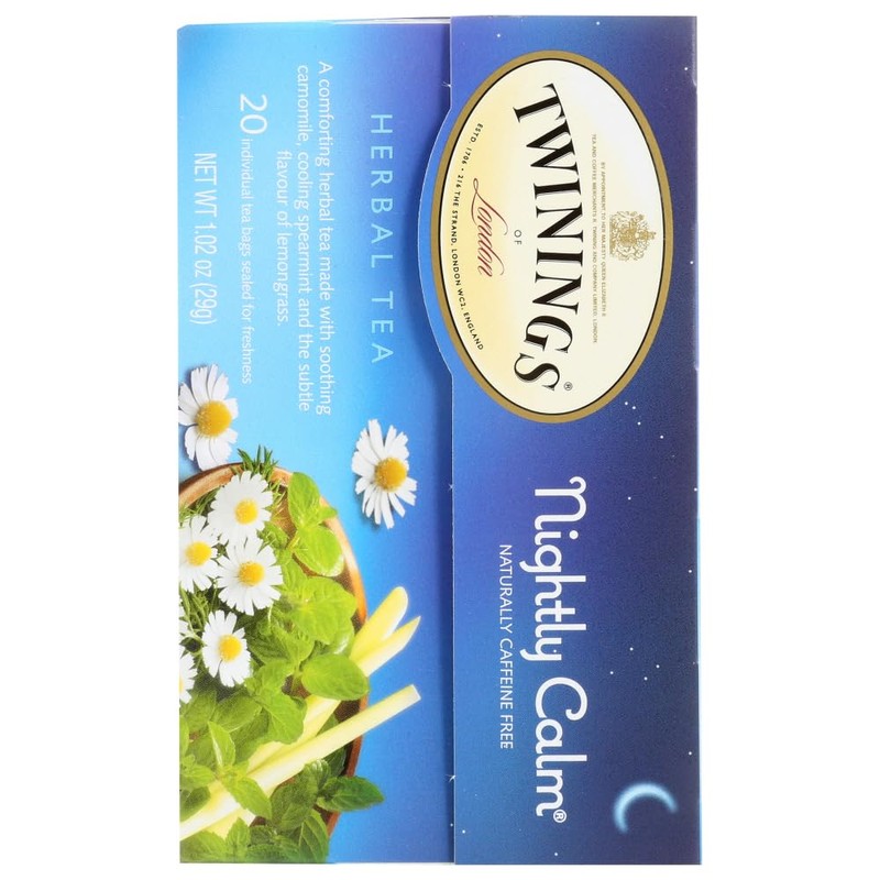 Herbal Tea, Bedtime Blend, Naturally Caffeine Free, 20 Tea Bags,