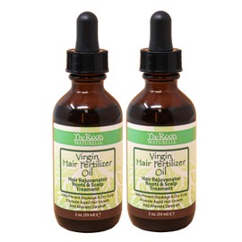 Virgin Hair Fertilizer Oil (2 Pack) - Roots and Scalp Treatment for Thinning or Breaking Hair | Enriched with Jamaican Black Castor Oil