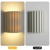 Fetason Modern LED Hardwired Wall Sconces Set of 2, White