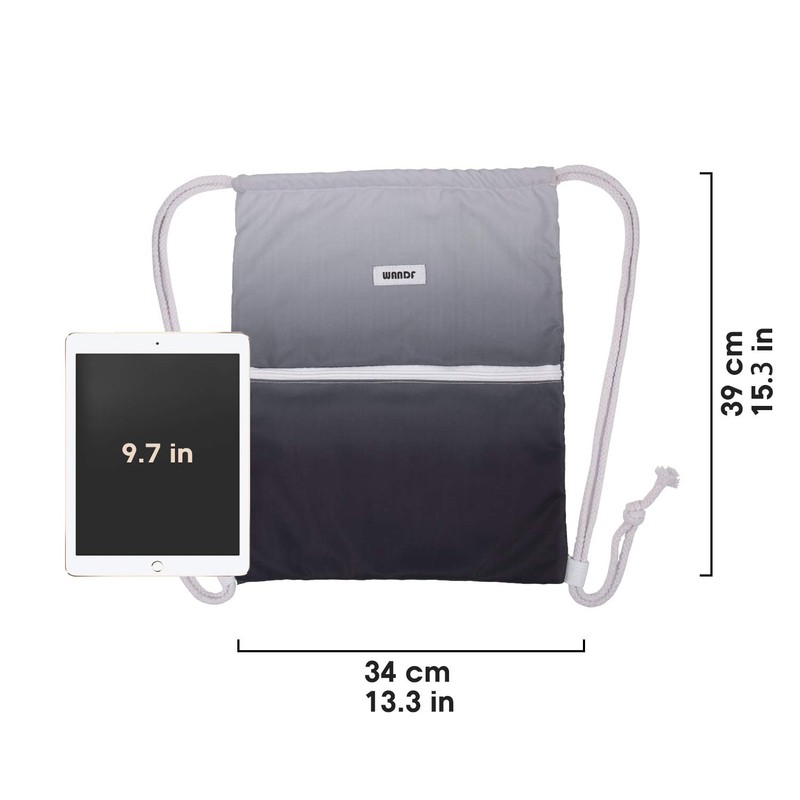 WANDF Gym Bag, Knapsack, Sports Bag, Waterproof, Large Capacity, Drawstring