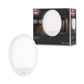 Paulmann 94662 LED Outdoor Light Panel Lamina with Motion Sensor IP44 Round Including 1 x 14.5 W Warm White Outdoor Panel Plastic Light Panel 3000 K