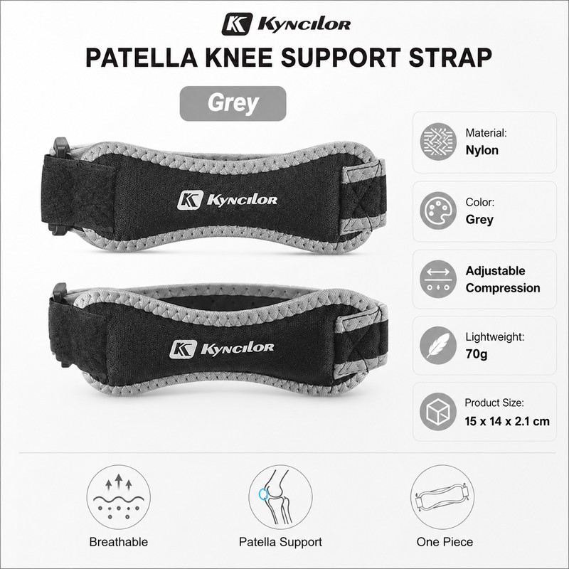 Adjustable Patella Knee Strap for Sports Support – Compression Tendon