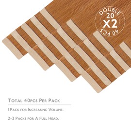 WENNALIFE Tape-In Real Hair Extensions, 40 Pieces, 100 g, 40 cm/16 Inches, Auburn Ginger Hair Extensions, Invisible Tape-In Extensions, Real Hair Extensions, Silky Straight, Skin Weft Tape Ins