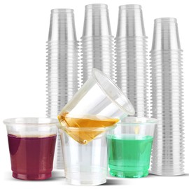 Plastic Shot Glasses 2 oz Disposable mini Jello Shot Party Tumblers For Condiments samples (bulk Pack-200 Cups)