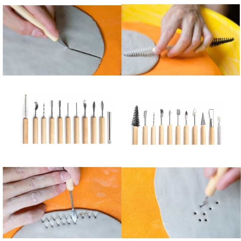 HappyHome 11 Piece Dough Spatula Spatula Clay Tools Clay Tools