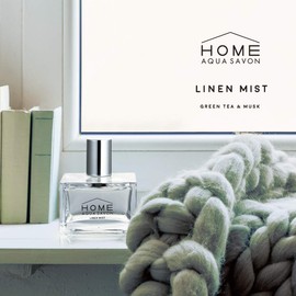 AQUA SAVON Home Aqua Soap Linen Mist, Green Tea & Musk Scent, 1.7 fl oz (50 ml)