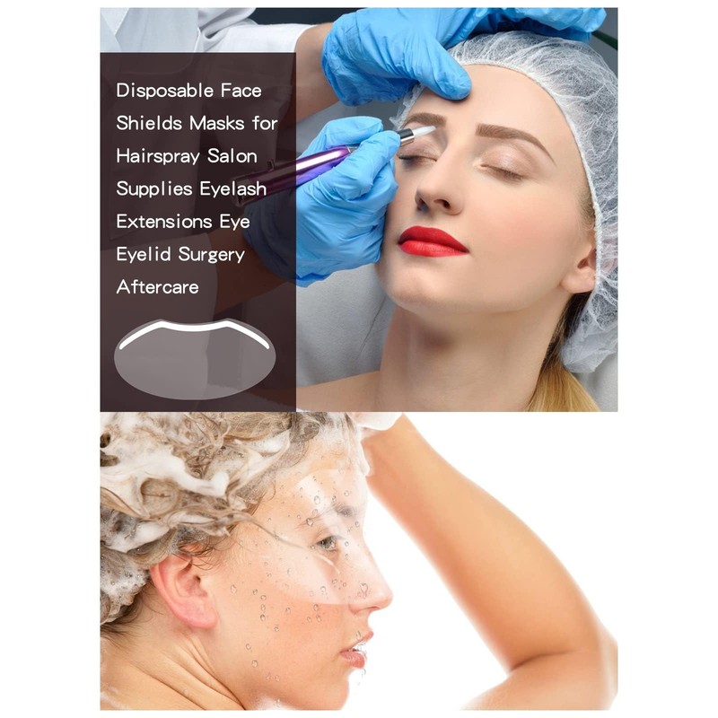 EBANKU 50 Pcs Microblading Shower Face Shields Visors, Disposable Face