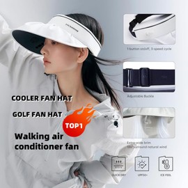 VVCsunshine Embedded Visor Hat, 3 - Level Adjustable, UV Protection Sun Cap for Golf, Tennis, Outdoor Sports (US, Alpha, One Size, Grey)