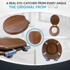 SANILO Wooden Toilet Seat with Soft Close [ROUND] - Decorative,