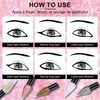 Ingzy Flüssiger Eyeliner mit Glitzer, Metallic-Eyeliner, glitzernd, weiß, silberfarben, goldfarben,