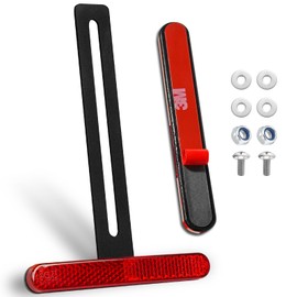 polarmotor Rear Reflector Motorcycle Rear E4 Tested with Long T-Holder (Length 130 mm) Narrow 101 x 13 x 6 mm Red Universal Cat's Eyes