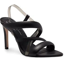 Jessica Simpson Women's Krissta Slingback High Heel Sandal Heeled, Black, 8.5