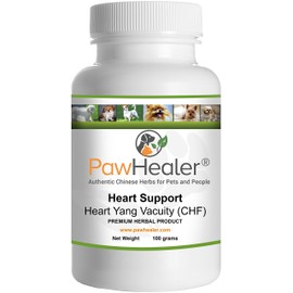 PawHealer Heart Support - Heart-Yang Vacuity (CHF) - Coughing, Gagging, Wheezing Due to Heart Condition - 100 Grams-Herbal Powder-Remedy for Dogs & Pets