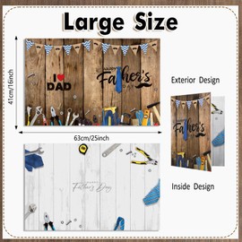 Blosssound Jumbo Father's Day Card 25 x 16 Inch Giant Guest Book Large Happy Father's Day Greeting Card Big Custom Gifts from Son Daughter Wife for Dad Holiday Party Decorations