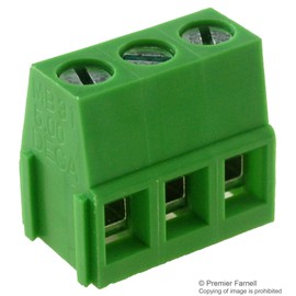 MB312-500M03 - Wire-To-Board Terminal Block, Eurostyle, 5 mm, 3 Positions, 26 AWG, 12 AWG, Screw, (Pack of 50) (MB312-500M03)