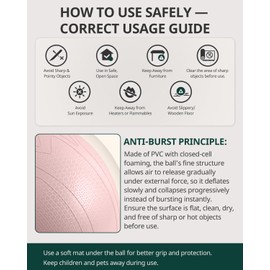 Trideer Pregnancy Yoga Ball – 1.7mm Extra Thick for Labor & Maternity, 440LB Anti-Burst, Non-Slip Stability – Includes Exercise Guide & Baby Memory Book