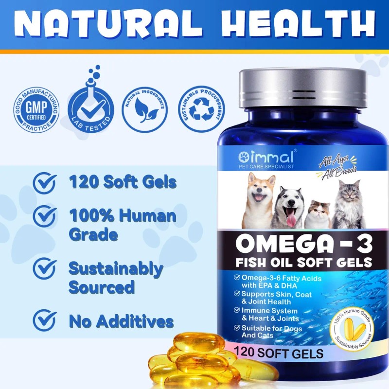 Suplemento Para Perro Y Gato Omega 3-6 Epa Y Dha
