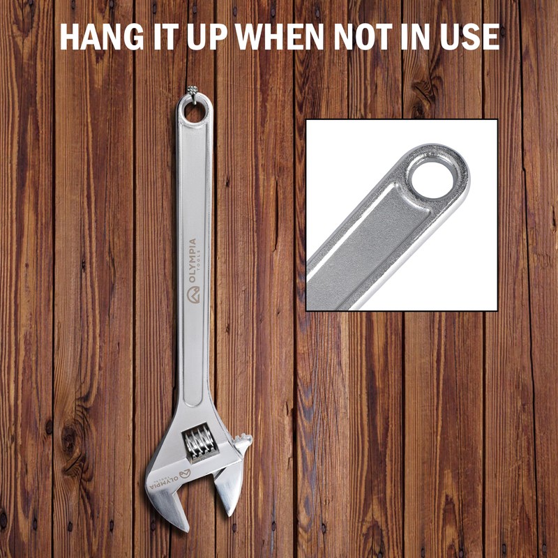 Olympia Tools 24" Adjustable Wrench, Heavy Duty Drop Forged Steel,