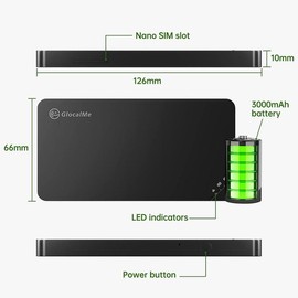 GlocalMe U3 No SIM tech Portable Travel WiFi for 200+ Countries, LA wild fire wifi - Color: U3 hotspot