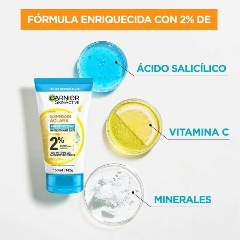 Kit Express Aclara Anti Acné Ácido Salicílico 5 Piel Grasa