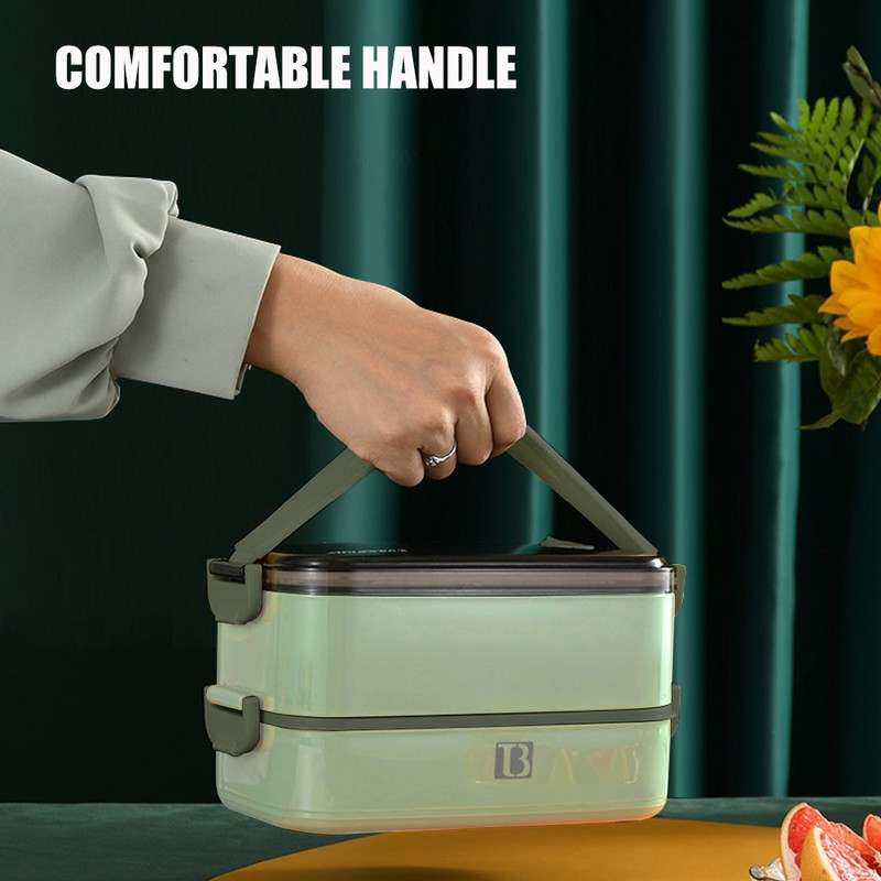1.4L Detachable Lunch Box 304 Stainless Steel Double Layer 3