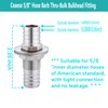 5/8" Hose Barb Thru-Bulk Bulkhead Fitting,304 Stainless Steel Straight Hex