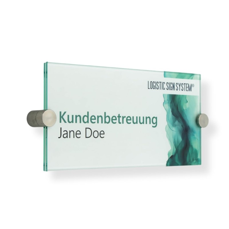 Logistic Sign System Glass Door Sign, Vitrum K2, Clamp Holder