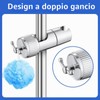 JADUFHU Supporto Doccia Regolabile con 2 Ganci