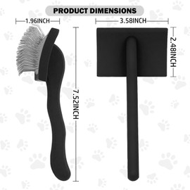 Anrundar Dog Slicker Brush for Goldendoodles & Golden Doodle Brush for Grooming Kit - Dog Brush for Goldendoodle, Labradoodle, Poodles - Pet Hair Brush for Medium & Long Haired Dogs -Medium(Black)