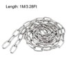 sourcing map Stainless Steel 304 Hardened Proof Coil Chain 1m