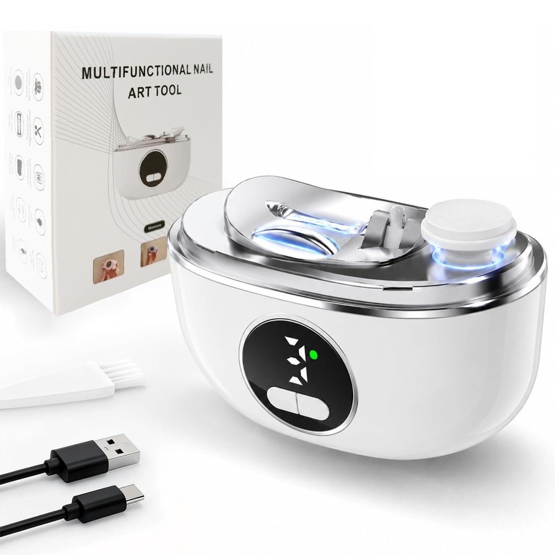 Electric Nail Clippers, 3-Speed Automatic Nail Trimmer for Fingernails and