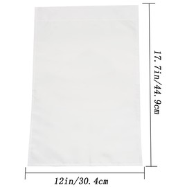 6Pcs Lawn Garden Flags Blank Garden Flags DIY Decorative Flag, Polyester Banners Flag for Indoor Outdoor Garden Decoration Holiday Festival,12 x 18 Inch, White