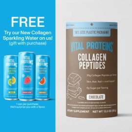 Chocolate Collagen Peptides Powder Supplement 13.5 oz – Supports Hair, Skin, Nails, Bone & Joint Health, High-Quality Protein Mix