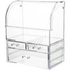 Clear Large Acrylic Makeup Organizer with Lid Cosmetic Storage Drawers