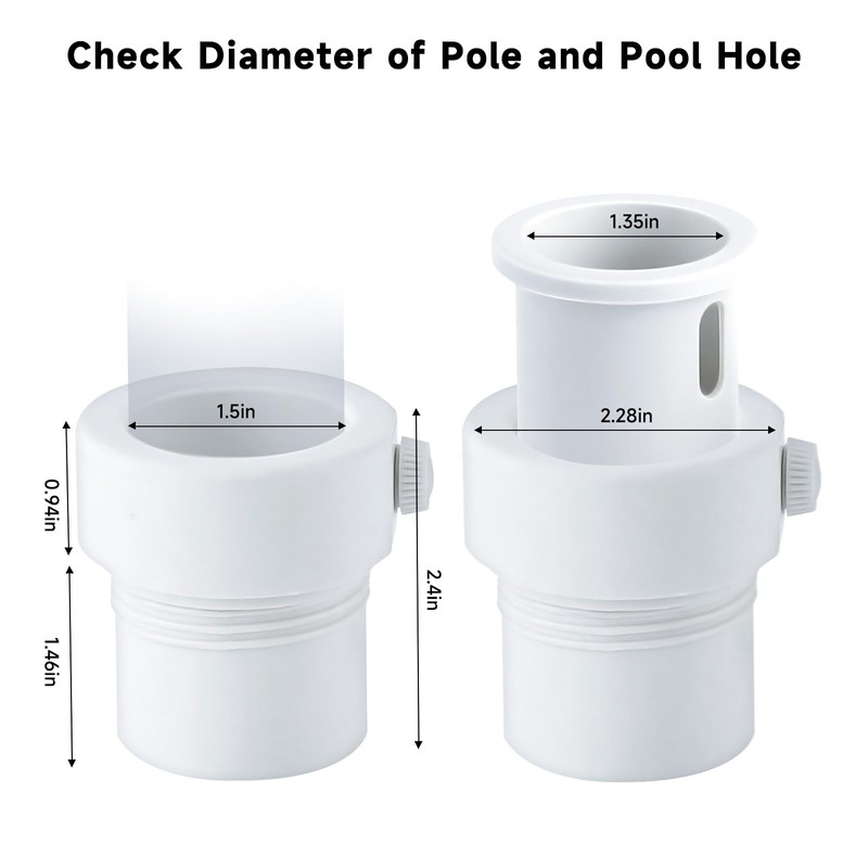 Umbrella Pole Stabilizer Reducer for Baja Pool Deck Sleeves, Pool