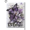 Welcome Garden Flag Spring,Summer Garden Flags for Outside 12x18 Double