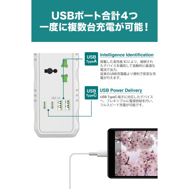 ROAD WARRIOR RW130BK Power Strip with USB & Cord for