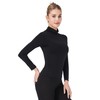 Liang Rou Women's Mock Turtleneck Ultrathin Long Sleeve Thermal Baselayer