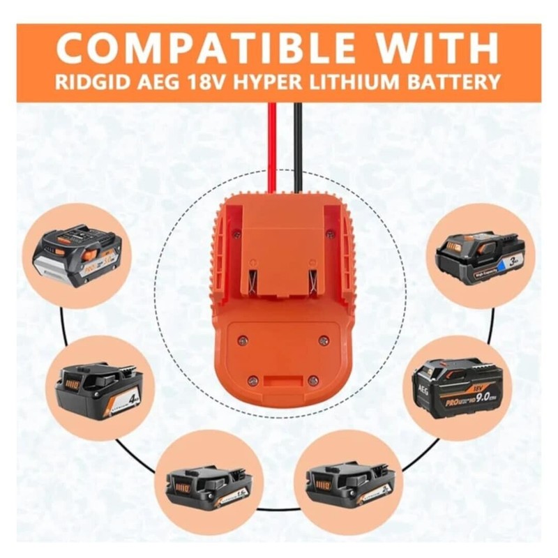 Unbranded 🇺🇸 RIDGID Volt Battery Jump Starter Adapter Compatible With