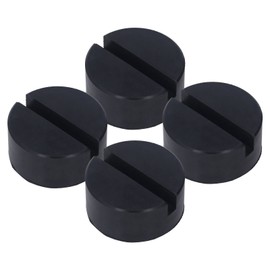 4PCS Rubber Jack Lifting Pad Adapter Floor Round Slotted Frame Rail Pinch Weld Protector