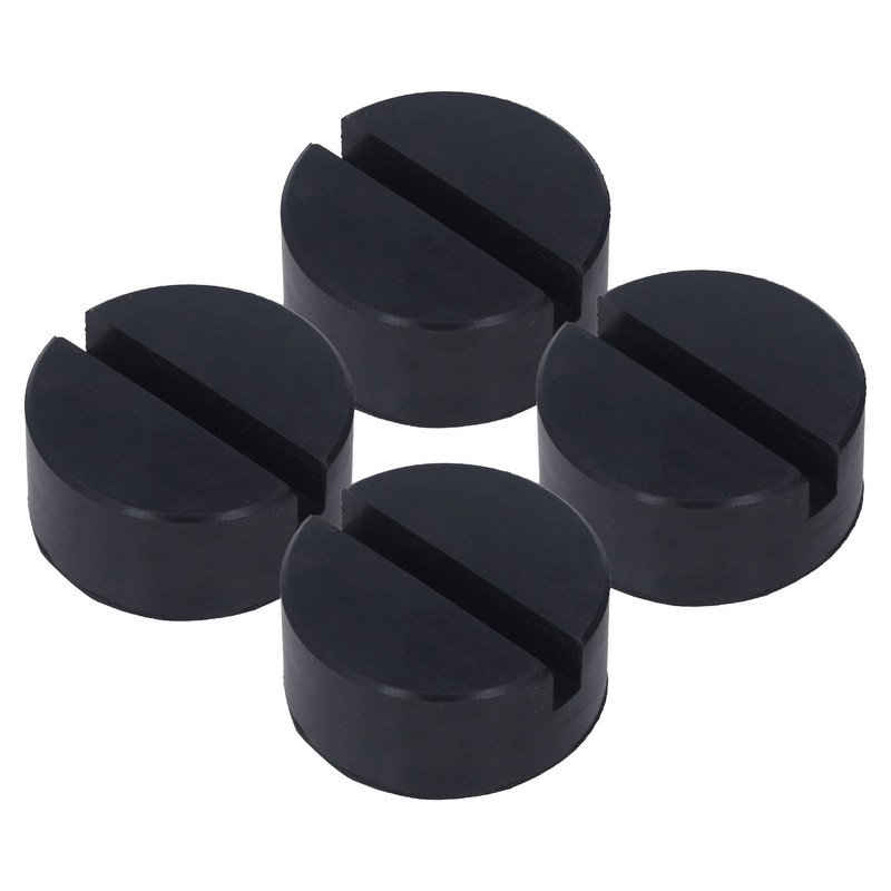 4PCS Rubber Jack Lifting Pad Adapter Floor Round Slotted Frame
