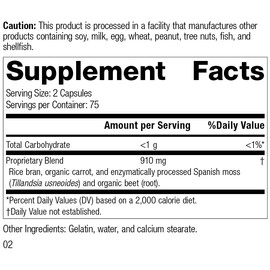 Standard Process Inc. Standard Process Zymex Capsules - Whole Food Digestion and Digestive Health with Rice Bran, Spanish Moss, and Beet Root - 150 Capsules