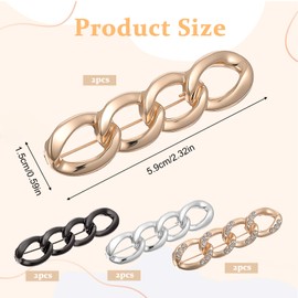 MBAIYO 8Pcs Pant Waist Tightener Clip, Adjustable Jeans Button No Sew Detachable Button Pins No Sew Instant Decorative Waist Buckle for Waist Women Loose Jeans Pants Skirts Sleeves