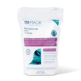 Sea Magik - Magnesium Flakes for Bath, Hydrating and Relaxing, Suitable for All Skin Types and Great for Dry Skin, Eczema, and Psoriasis, Vegan and Cruelty Free (1kg)