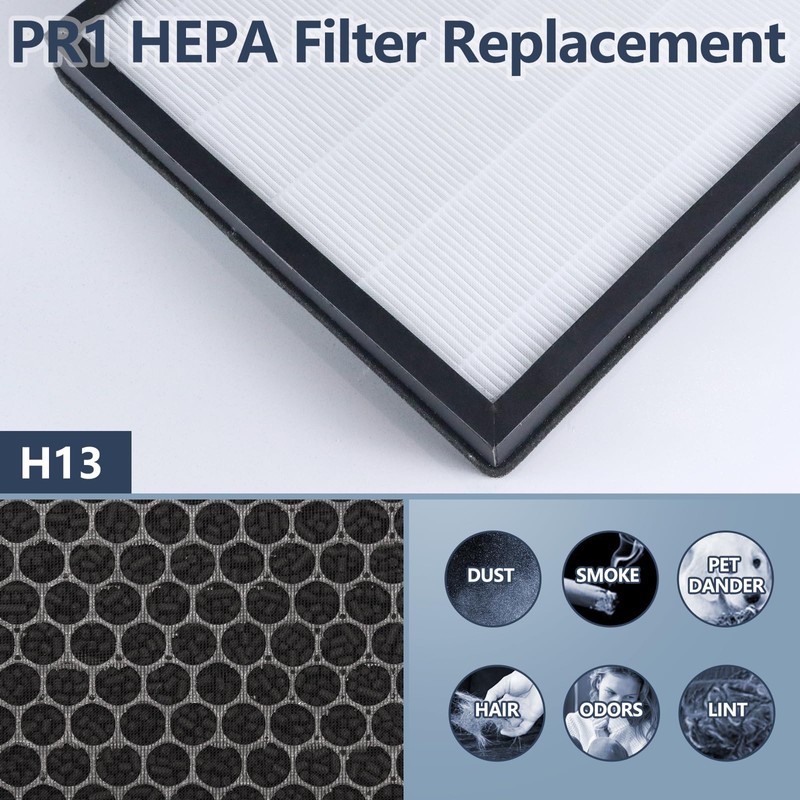 Midiex PR1 Replacement Filter Compatible with MOOKA PR1 Air Purifiers